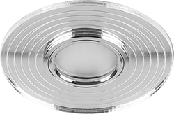 *Свет-к потол. вст. с подсв. 15LED*2835 SMD 4000K, MR16 50W G5.3, прозрачный, хром, CD980 Feron  