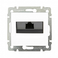 Розетка компьютерная RJ45х1 в рамку категория 5е белая VALENA 