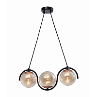 **Люстра Rivoli Apollo 4073-203 3 х E14 40 Вт дизайн черный/медь