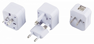 Cетевой переходник (набор из 4 штук+2USB) STEKKER ADP6-125-20