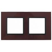 Рамка 2-м Elegance 14-5102-25 стекло, бордо+антрацит ЭРА