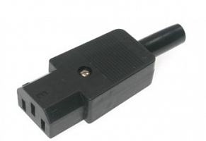 Разъем евророзетка сетевая на кабель (IEC 60320 C13) AS-412(K2417) (AC-102)(СР-22S)\Dragon City