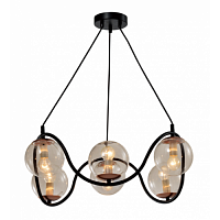 Люстра Rivoli Apollo 4073-206 6 х E14 40 Вт дизайн черный/медь