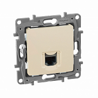 *Розетка компьютерная RJ45 категория 5 UTP слоновая кость ETIKA 