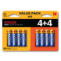 Батарейки Kodak LR6 4+4BL MAX SUPER Alkaline AA цена за шт. Б0057080