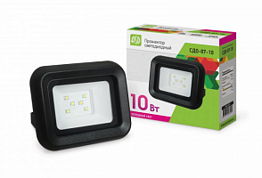 **Прожектор светодиодный СДО-07-10 черный IP65 ASD