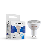 Лампа светодиодная Voltega Simple GU10 7W 4000К 38° прозрачная