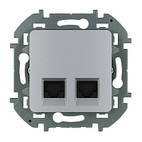 Механизм розетки компьютерной 2-м Inspiria RJ45 кат.6 UTP алюм. Legrand