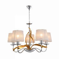 Подвесная люстра BenettiI Nastro Modern 5*E14 430*610мм золото/сатин
