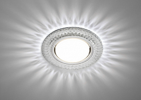 **Светильник встраиваемый MaxLight CRYSTAL LED 13 GX53 подсветка, ограненное стекло, прозрачный
