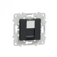 Механизм розетки компьютерная антрацит UNICA NEW RJ45 одиноч. кат5е UTP SchE 1239976