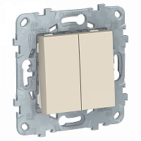 *Механизм выключателя 2-кл 2 мод СП Unica New IP21 250В 10АХ беж SchE 