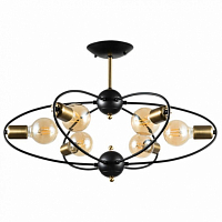 *Люстра потолочная Arte Lamp A1963PL-6BK GLASGOW под лампы 6xE27 40W