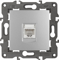 Механизм розетки компьютерной 1-м Elegance RJ45 IP20 14-3107-03 алюм. ЭРА