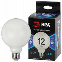 **Лампа светод. F-LED G95-12w-840-E27 OPAL ЭРА (филамент, шар опал, 12Вт, нетр, E27)