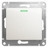 Механизм выключателя 1-кл. СП Glossa 10А IP20 10AX с подсветкой перламутр SE