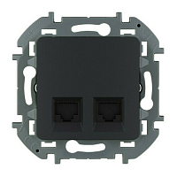 Механизм розетки компьютерной 2-м Inspiria RJ45 кат.6 UTP антрацит Legrand
