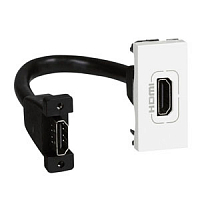 Розетка белая HDMI 1 модуль, оборудована шнуром 078778 Legrand Mosaic