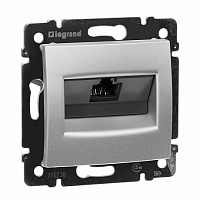 *Механизм розетки комп. 1-м СП Valena RJ45 5E UTP алюм.