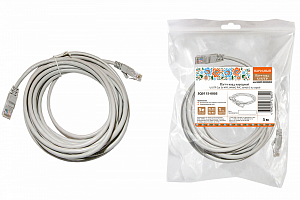 **Патч-корд народный U/UTP Cat 5e 4PR 24awg pvc, литой 3м, серый