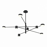 Подвесная светодиодная люстра Kink Light Мекли 07650-8,19 LED 52W 4000K(в комплекте) черная