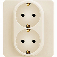 Механизм розетки Inspiria 16А 250В 2х2P+E немецк.ст. сл.кость Legrand
