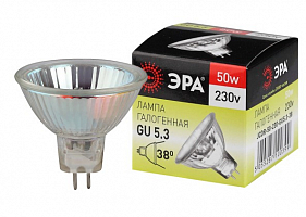 Лампа галогенная GU5.3-JCDR (MR16) -50W-230V-Cl ЭРА C0027365
