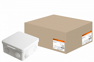 Коробка распаячная ОП 100х100х55мм крышка IP54 8вх. TDM