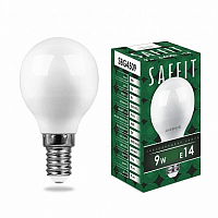 Лампа светодиодная SAFFIT SBG4509 Шарик E14 9W 6400K