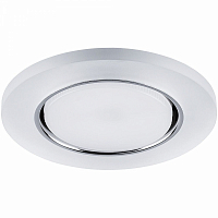 Светильник встраиваемый с белой LED подсветкой Feron CD5020 потолочный GX53 без лампы белый матовый