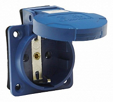Розетка панельная РП10-3 с/у с защитной крышкой 2Р+РЕ IP54 16А 250В
