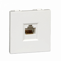 Розетка компьютерная 1-м W45 RJ45 кат.5E 45х22.5 R9003 бел. SchE