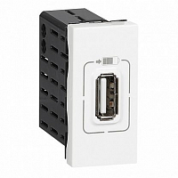 USB розетка для зарядки одинарная белая DLP Legrand 077591