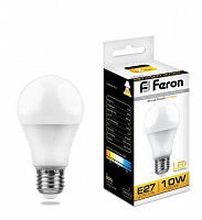Лампа светодиодная, (10W) 230V E27 2700K A60, LB-92