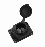 Розеточная колодка GSB-16-1-G-IP44, 16А, 1 место, с заземлением, без выключателя, IP44 General