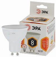Лампочка светодиодная ЭРА STD LED MR16-8W-827-GU10 GU10 8Вт софит теплый белый свет