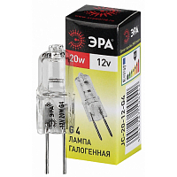Лампа галогенная G4-JC-20W-12V ЭРА галоген капсула 20Вт нейтр G4