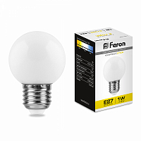 Лампа светодиодная Feron LB-37 Шарик E27 1W 2700K 230V
