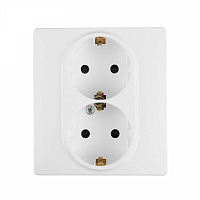 Розетка Inspiria 16А 250В 2х2P+E защ.шторки безвинт. зажимы бел. Legrand