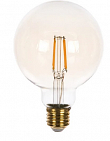 Лампа светодиодная филаментная Uniel E27 6w 2250K прозрачная LED-G95-6W/GOLDEN/E27DLV21GO