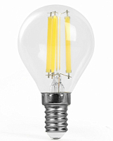 Лампа светодиодная, 1280LM 8W 175-265V E14 2700K G45 прозрачная, LB-1708