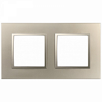 Рамка 2-м Elegance 14-5012-04 Classic, шампань ЭРА