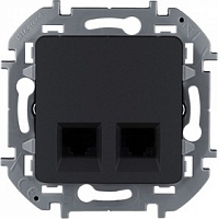 Механизм розетки компьютерной 2-м Inspiria RJ45 кат.5E UTP антрацит Legrand