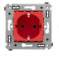 Розетка в стену ,Avanti 2P+E, с защитными шторками, ''Красный квадрат'' 4401003 DKC