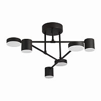 Потолочный cветильник LED4U L3202-600 BK черный 37Вт 3000-6500К без пульта 600*320мм