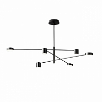 Подвесная светодиодная люстра Kink Light Мекли D750 H900 LED 39W 4000K в комплекте черная