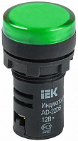 Лампа сигнальная зеленая AD-22 DS LED 230-240В для крепления на панели IP44 IEK