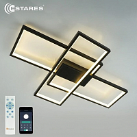 Управляемая светодиодная люстра SVEN 65W 3S-APP-550x360x80-BLACK/WHITE-220-IP20