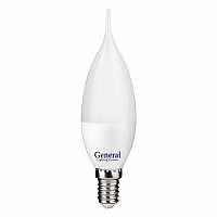 Лампа General "Свеча на ветру" GLDEN-CFW-7Вт-230-E14-2700К