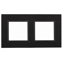 Рамка 2-м Elegance 14-5302-05 дерево,черн. дерево+антрацит ЭРА